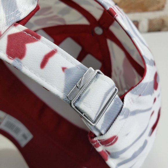 Nike Heritage86 Oklahoma Sooners White Maroon Grey Tie-Dye Adjustable Hat OSFA - Picture 6 of 8